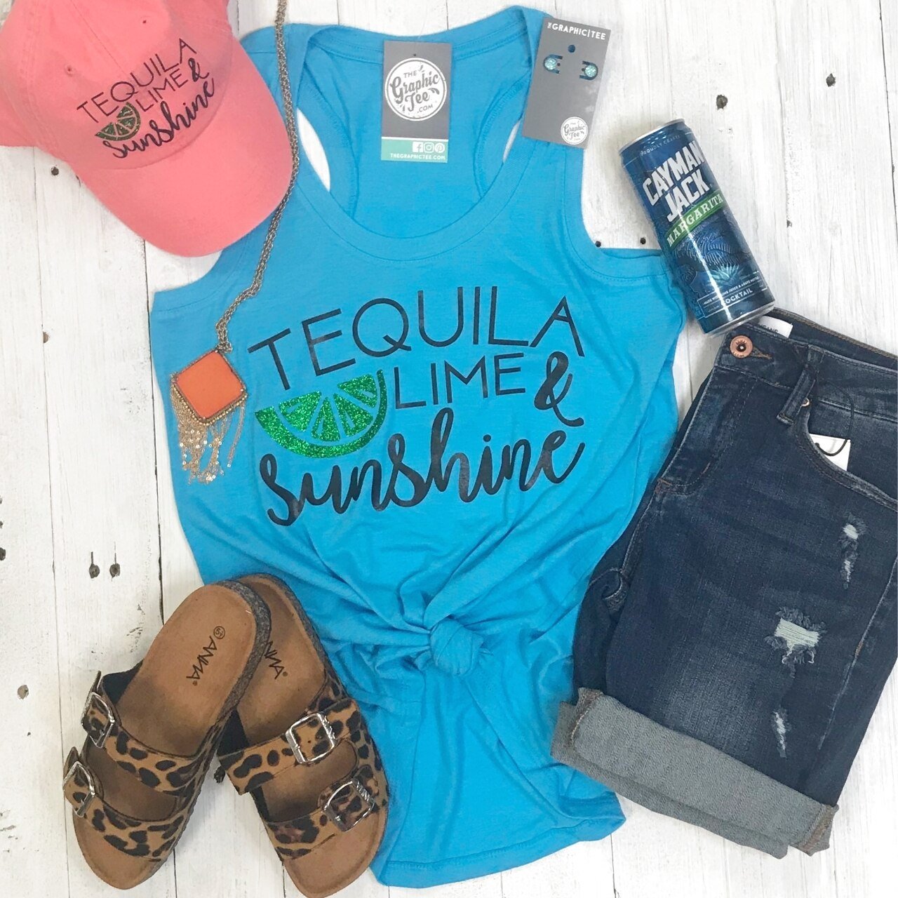 Tequila, Lime & Sunshine - Ladies Tank - The Graphic Tee