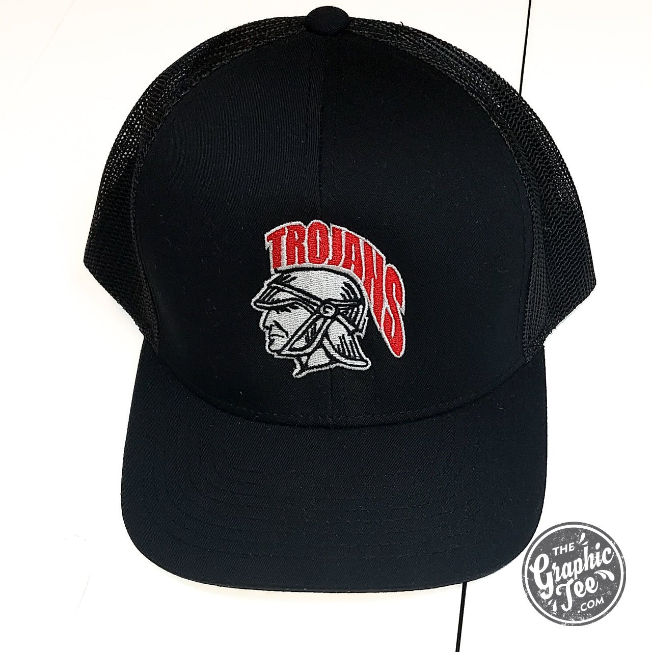 Trojans Black Embroidered Snapback Cap - The Graphic Tee