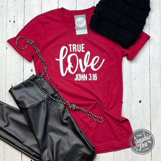 True Love John 3:16 - Cardinal Unisex Tee - The Graphic Tee