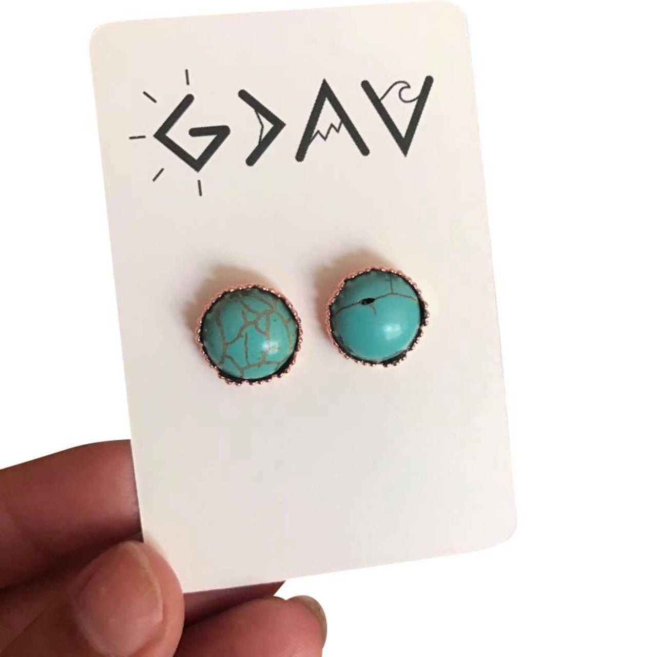 Turquoise Stud Earrings - The Graphic Tee