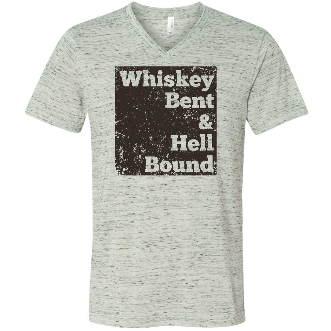 Whiskey Bent and Hell Bound - Unisex V-Neck Tee - The Graphic Tee